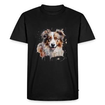 Berger australien - T-shirt Premium bio Homme - noir - Devant - Nico (187cm)