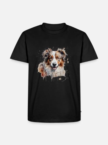 Australian Shepherd - Men's Premium Organic T-Shirt - black