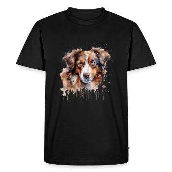 Berger australien - T-shirt Premium bio Homme - noir - Devant - Nico (187cm)