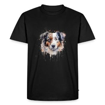 Berger australien - T-shirt Premium bio Homme - noir - Devant - Nico (187cm)