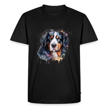 Bouvier bernois - T-shirt Premium bio Homme - noir - Devant - Nico (187cm)