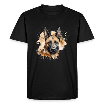 Belgian Malinois - Men's Premium Organic T-Shirt - black - Front - Nico (187cm)