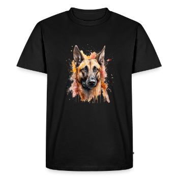 Belgian Malinois - Men's Premium Organic T-Shirt - black - Front - Nico (187cm)