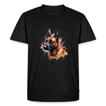 Belgian Malinois - Men's Premium Organic T-Shirt - black - Front - Nico (187cm)