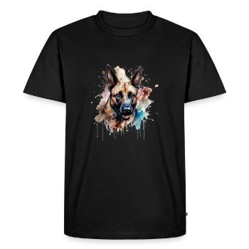 Belgian Malinois - Men's Premium Organic T-Shirt - black - Front - Nico (187cm)