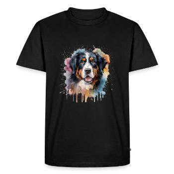 Bouvier bernois - T-shirt Premium bio Homme - noir - Devant - Nico (187cm)