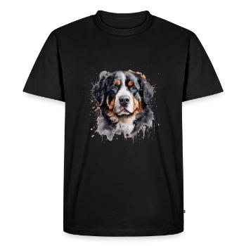 Bouvier bernois - T-shirt Premium bio Homme - noir - Devant - Nico (187cm)
