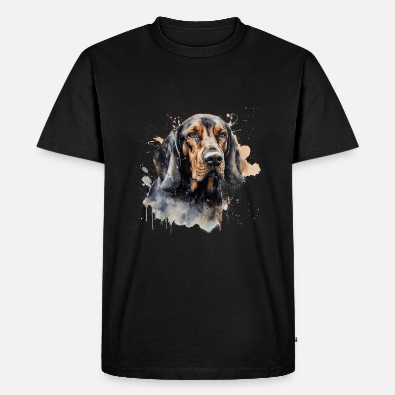 Black and Tan Coonhound - Männer Premium Bio T-Shirt - Schwarz