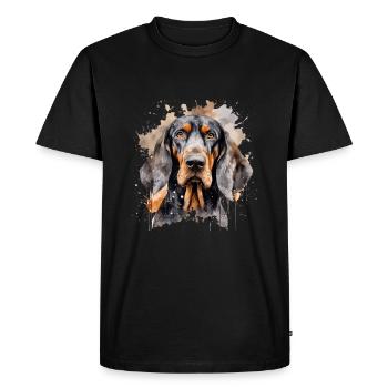 Coonhound noir et beige - T-shirt Premium bio Homme - noir - Devant - Nico (187cm)