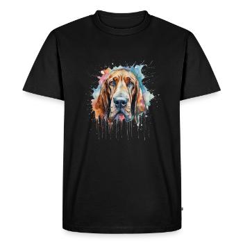Limier - T-shirt Premium bio Homme - noir - Devant - Nico (187cm)