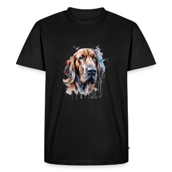 Limier - T-shirt Premium bio Homme - noir - Devant - Nico (187cm)