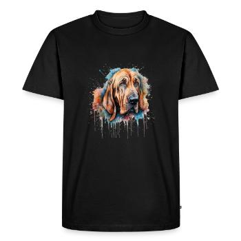 Limier - T-shirt Premium bio Homme - noir - Devant - Nico (187cm)