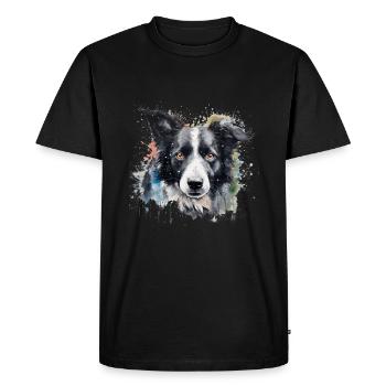 Border Collie - T-shirt Premium bio Homme - noir - Devant - Nico (187cm)