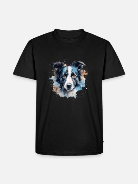 Border Collie - Men's Premium Organic T-Shirt - black