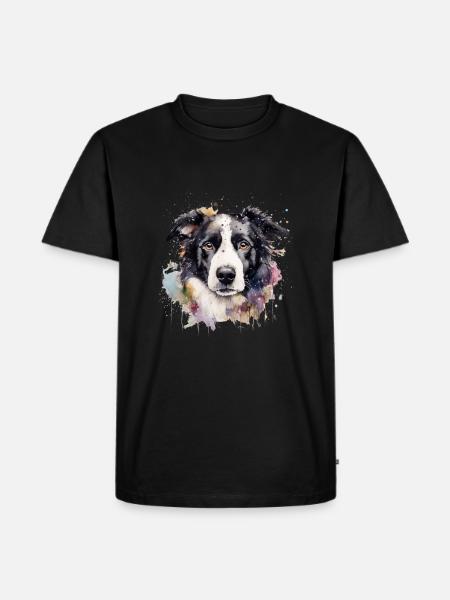 Border Collie - Men's Premium Organic T-Shirt - black