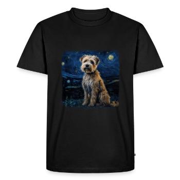 Bolonka Zwetna Van gogh nuit étoilée - T-shirt Premium bio Homme - noir - Devant - Nico (187cm)