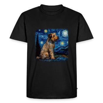 Bolonka Zwetna Van gogh nuit étoilée - T-shirt Premium bio Homme - noir - Devant - Nico (187cm)