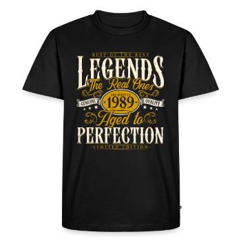 1989 Vintage Born Legends Cadeau d’anniversaire - T-shirt Premium bio Homme - noir - Devant - Nico (187cm)