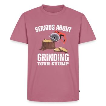Bûcheron tronçonneuse arboriste - T-shirt Premium bio Homme - mauve - Devant - Nico (187cm)