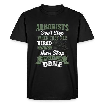 Bûcheron tronçonneuse arboriste - T-shirt Premium bio Homme - noir - Devant - Nico (187cm)