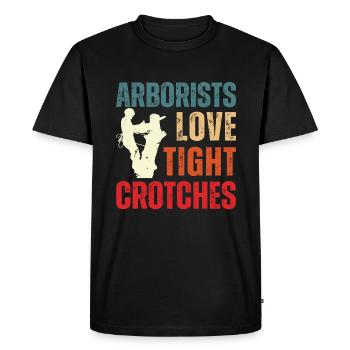 Bûcheron tronçonneuse arboriste - T-shirt Premium bio Homme - noir - Devant - Nico (187cm)