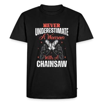 Lumberjack Chainsaw Arborist - Men's Premium Organic T-Shirt - black - Front - Nico (187cm)