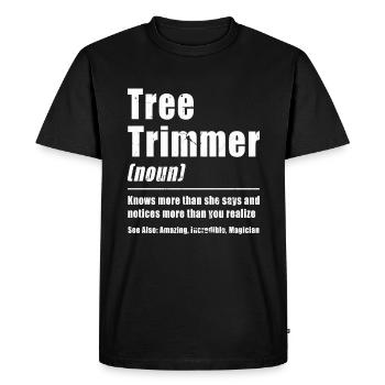 Bûcheron tronçonneuse arboriste - T-shirt Premium bio Homme - noir - Devant - Nico (187cm)