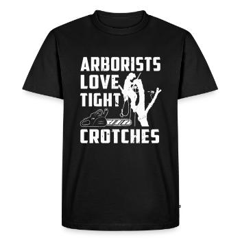 Bûcheron tronçonneuse arboriste - T-shirt Premium bio Homme - noir - Devant - Nico (187cm)