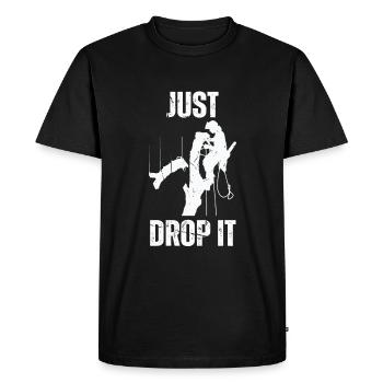 Bûcheron tronçonneuse arboriste - T-shirt Premium bio Homme - noir - Devant - Nico (187cm)