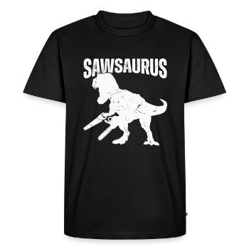 Bûcheron tronçonneuse arboriste - T-shirt Premium bio Homme - noir - Devant - Nico (187cm)