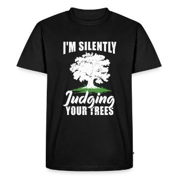 Lumberjack Chainsaw Arborist - Men's Premium Organic T-Shirt - black - Front - Nico (187cm)