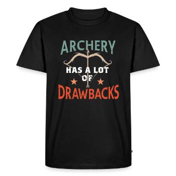 Arc de tir à l’arc - T-shirt Premium bio Homme - noir - Devant - Nico (187cm)