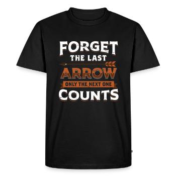 Arc de tir à l’arc - T-shirt Premium bio Homme - noir - Devant - Nico (187cm)