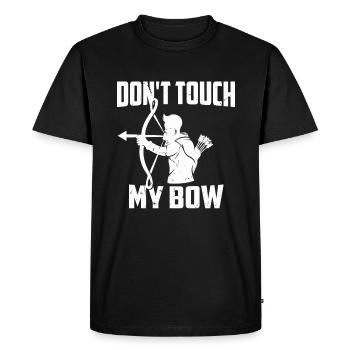 Arc de tir à l’arc - T-shirt Premium bio Homme - noir - Devant - Nico (187cm)