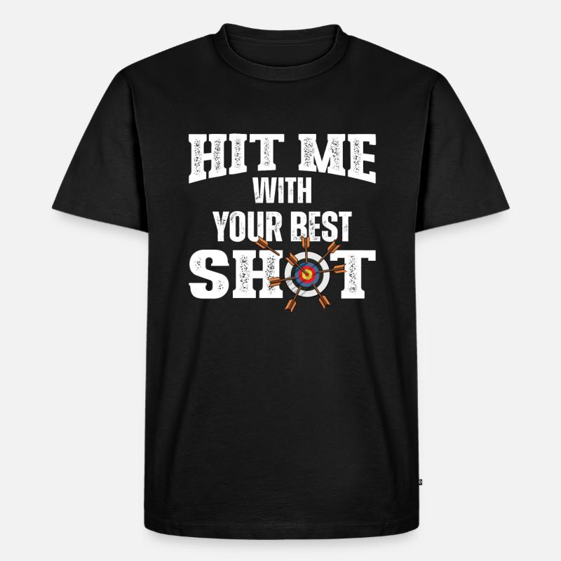 Archery Bogenschießen Bogen - Männer Premium Bio T-Shirt - Schwarz