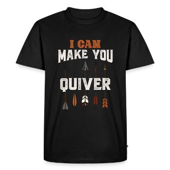 Arc de tir à l’arc - T-shirt Premium bio Homme - noir - Devant - Nico (187cm)