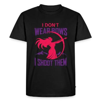 Arc de tir à l’arc - T-shirt Premium bio Homme - noir - Devant - Nico (187cm)