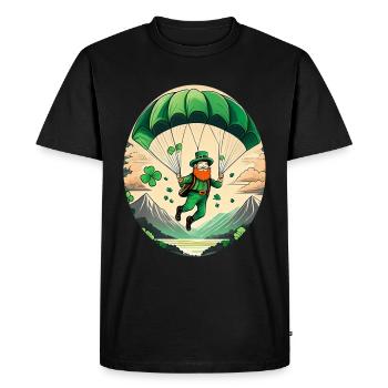 Parapente Trèfle de la Saint-Patrick - T-shirt Premium bio Homme - noir - Devant - Nico (187cm)
