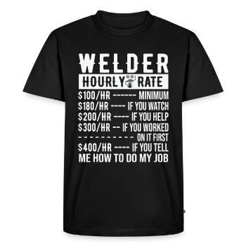 Best Welder Funny Welding Metal Worker - Men's Premium Organic T-Shirt - black - Front - Nico (187cm)