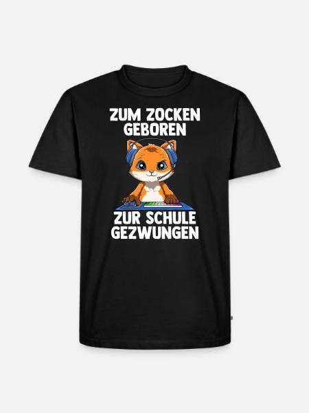 Gaming Fuchs - Computerspiele Online Spiele - Männer Premium Bio T-Shirt - Schwarz