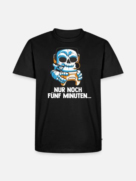 Streamen Videospiele Skelett - Computer Spiele - Männer Premium Bio T-Shirt - Schwarz