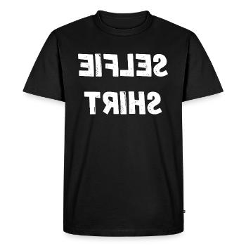 Selfie Quote Influencer Blogger Social Media - Men's Premium Organic T-Shirt - black - Front - Nico (187cm)