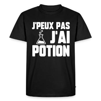 J’peux pas j’ai potion - T-shirt Premium bio Homme - noir - Devant - Nico (187cm)