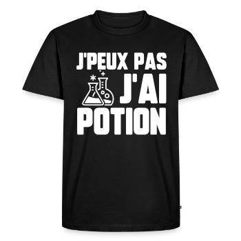 J’peux pas j’ai potion - T-shirt Premium bio Homme - noir - Devant - Nico (187cm)