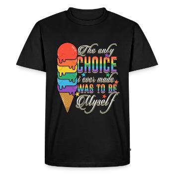Le seul choix | Rainbow Pride Mois de la liberté - T-shirt Premium bio Homme - noir - Devant - Nico (187cm)
