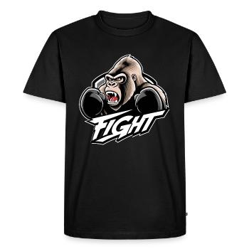 Boxing Gorilla - Men's Premium Organic T-Shirt - black - Front - Nico (187cm)