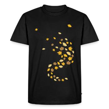 feuilles d'automne - T-shirt Premium bio Homme - noir - Devant - Nico (187cm)