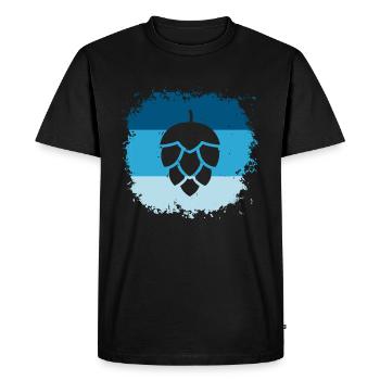 Dirty Hopfen -Bayern- - Männer Premium Bio T-Shirt - Schwarz - Vorne - Nico (187cm)
