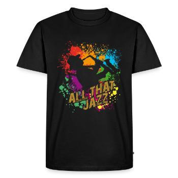 All That Jazz - Saxofon - Männer Premium Bio T-Shirt - Schwarz - Vorne - Nico (187cm)