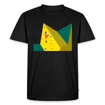 Klettern, bouldern, Sportklettern, Kletterwand - Männer Premium Bio T-Shirt - Schwarz - Vorne - Nico (187cm)
